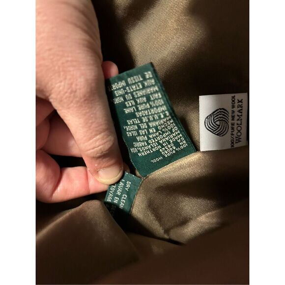 Ralph Lauren Sage Wool Glen Plaid Tweed Equestrian Jacket 14W - Picture 9 of 11